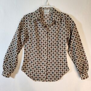 Vintage Hovland Swanson- Langtry Ltd. Women's Blouse XS/Small Classic 70s‎ Print